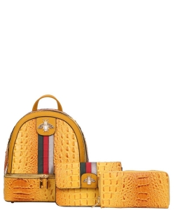 Croc 3-in-1 Backpack Set CYS-7226GS MUSTARD